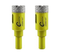 Secco Punte per Trapano Diamantate - 2pezzi 20mm Fresa Diamantata con Gambo Triangolo per Ceramica Gres Porcellanato Granito Marmo Quarzo SANLEETEK