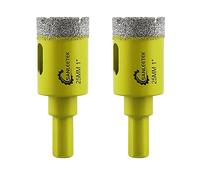 Secco Punte per Trapano Diamantate - 2pezzi 25mm Fresa Diamantata con Gambo Triangolo per Ceramica Gres Porcellanato Granito Marmo Quarzo SANLEETEK