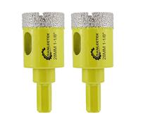 Secco Punte per Trapano Diamantate - 2pezzi 28mm Fresa Diamantata con Codolo Esagonale per Ceramica Gres Porcellanato Granito Marmo Quarzo Pietra Artificiale SANLEETEK