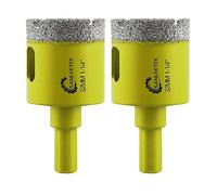 Secco Punte per Trapano Diamantate - 2pezzi 32mm Fresa Diamantata con Gambo Triangolo per Ceramica Gres Porcellanato Granito Marmo Quarzo SANLEETEK