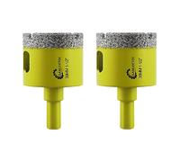 Secco Punte per Trapano Diamantate - 2pezzi 38mm Fresa Diamantata con Gambo Triangolo per Ceramica Gres Porcellanato Granito Marmo Quarzo SANLEETEK