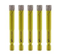 Secco Punte per Trapano Diamantate - 5pezzi 8mm Fresa Diamantata con Attacco Esagonale a Cambio Rapido per Marmo Granito Ceramica Porcellana Gres Quarzo SANLEETEK