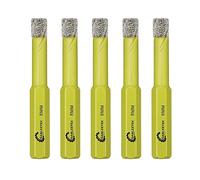 Secco Punte per Trapano Diamantate - 5pezzi 8mm Fresa Diamantata con Codolo Esagonale per Ceramica Gres Porcellanato Granito Marmo Quarzo Pietra Artificiale SANLEETEK