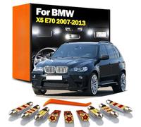 SECDRPOQA 23 Pz LED Interno Cupola Porta Piastra Luce Auto Lampadine Kit, per BMW X5 E70 2007 2008 2009 2010 2011 2012 2013 Aletta Solare Lampada