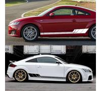 SECDRPOQA Adesivi per minigonne Laterali per Portiere Auto, Decalcomanie in Vinile, Accessori grafici Tricolore, per Audi TT 8N MK1 MK2 8J Coupé MK3 8S Roadster TFSI