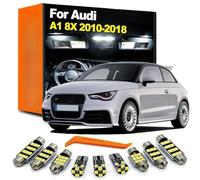 SECDRPOQA Kit Lampadina per Mappa di Lettura a Cupola Interna da 8 Pezzi a LED, per Audi A1 8X 2010 2011 2012 2013 2014 2015 2016 2017 2018