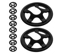 SECFOU 10 Pezzi Copri Catena Bicicletta in Plastica Nero Design a 5 Fori, Protezione Aerodinamica per Pignone da 34 Denti, Facile Installazione per Corse Competitive e Lunghe Distanze