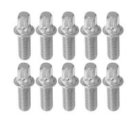 SECFOU 10 Pezzi Viti per Batteria Argento Placcate in Ferro M6x15mm Accessori per Montaggio Tamburo Dimensioni Precise e Facile Rimozione per Strumenti a Percussione