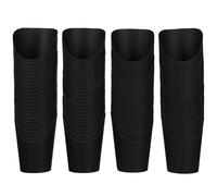 SECFOU 100 Pezzi Coppe di Cibo Fritto Usa e Getta da 14oz Apertura Inclinata, Bicchieri in Carta Neri per Patatine Fritte, Snack e Antipasti, per Feste, Barbecue e Eventi All’aperto