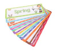 SECFOU 16 Pezzi Carte Flash Inglesi Mensili e Stagionali per Strumento Didattico Versatile per Asilo e Decorazione Aula Supporto per Apprendimento Linguistico e Attività Educative