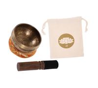 SECFOU 1set Ciotola Tibetana Da Canto Rame Artigianale Completo Per Meditazione e Relax Con Suoni Calmi e Risonanza Perfetta Per Yoga e Pratiche Spirituali