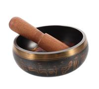 SECFOU 1set Ciotola Tibetana Per Meditazione Con Mazzuolo Ciotola Di Suono Artigianale Rame Per Pratiche Di Yoga e Guarigione Dei Chakra Decorazione Spirituale Per Casa e Templi