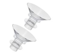 SECFOU 2 Inserti Flangiati in Silicone Per Tiralatte Compatibili Dispositivi Indossabili Inserti Lavabili e Trasparenti Parti Per Latte Comodi e Pratici