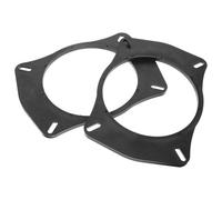 SECFOU 2 Pezzi Anello Adattatore per Altoparlanti Auto in Plastica Nero da 6,5 Pollici, Distanziale per Altoparlanti, Migliora la Qualità del Suono, per Modifiche Audio in Auto