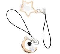 SECFOU 2 pezzi Charms Cellulari Astronauta Carino con Ciondolo Mese e Stella Decorazione Resistente per Porta Chiavi e Custodia Telefono Facile da Installare