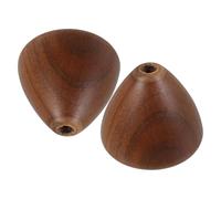 SECFOU 2 Pezzi Manico in Legno Massello per Macinacaffè Manuale, Pomello Ergonomico Staccabile da 6 Mm, Ricambio per Macina Spezie e Macinino Caffè, Set per Uso Domestico e Professionale