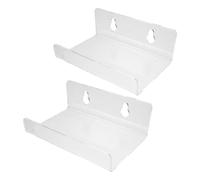 SECFOU 2 Pezzi Mensola Galleggiante Ventosa Regolabile in Acrilico Trasparente Design Minimalista Moderno per Piante Grasse e Erbe Aromatiche per Finestre e Cucine
