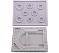 SECFOU 2 Pezzi Tavola di Progettazione per Collane e Braccialetti in Plastica Scala Dimensionale per Creazione Gioielli e Organizzazione Perline Facile e Veloce