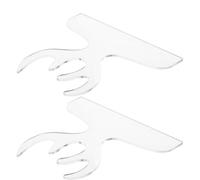 SECFOU 2 Pezzi Template per Manici Taglieri in Acrilico Trasparente Set per Lavorazione Taglio Precisi Guida per Fresatrice Accessori per Taglieri e Charcuterie Utensile Resistente
