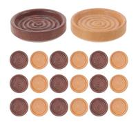 SECFOU 24 Pezzi Pedine da Gioco Compatibili Vari Giochi Rotonde per Dama Classica in Legno per Principianti e Durante le Sessioni di Gioco e Insegnamento