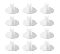 SECFOU 25 Clip Porta Cartelli in Plastica Bianca Base Adesiva, Morsetti per Etichette al Dettaglio per Supermercati, Ristoranti e Negozi, Supporti Rotanti per Esposizione Prodotti, Set