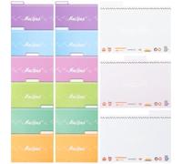 SECFOU 25 Pezzi Schede Ricette Angoli Arrotondati in Carta per Cucina, Divisori per Ricettario, Facili da Scrivere, per Organizzare Ricette a Casa Colore Casuale