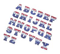 SECFOU 26 Pezzi Toppe Lettere Americane Paillettes per Cappelli e Abbigliamento, Facili da Applicare Ferro da Stiro, Materiale Poliestere e Pet, Design Originale per Feste del 4 Luglio