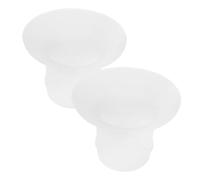 SECFOU 2pezzi Coppette Per Pompa in Silicone Trasparente Flessibili e Lavabili Inserti Per Flangia Per Pompa Manuale Accessori Per Mamme Allattano