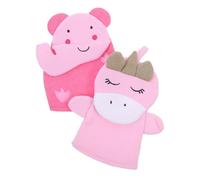 SECFOU 2pezzi Guanto Esfoliante Compatto Per Doccia Da Elefante Unicorno Guanto Per Bagno Comodo e Pratico Per Pulizia Della e Massaggio Rilassante