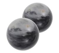 SECFOU 2pezzi Palla di Pietra Naturale per Massaggio Terapeutico Design Ergonomico Adatto Massaggi delle Mani Esercizi di Pilates e Rilassamento del Cervello