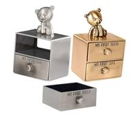 SECFOU 2pezzi Scatola Portadenti Per Conservare Prima e Riccioli Scatolina Da Tavolo Per Memorie Infantili Design Elegante