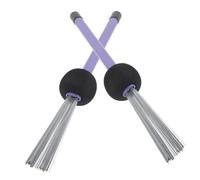 SECFOU 2pezzi Tamburo Filo di Acciaio per Percussioni Bacchette per Batteria Spazzole in Filo Metallico Adatte Vari Tipi di Pelli per Batteristi Principianti e Professionisti