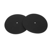 SECFOU 2pezzi Tappetino Protettivo Per Disco Feltro Da Antiscivolo Per Turntable e Fonografi Riduce e Rumori Di Fondo Spessore