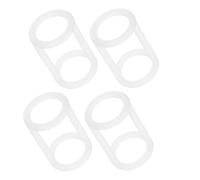 SECFOU 4 Pezzi Anello di Tenuta in Silicone a Forma per Macchina del Gelato e Impastatrice, Accessorio Versatile Bianco Funzione Protezione Sapore