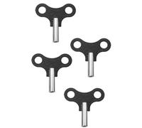 SECFOU 4 Pezzi Chiavi per Orologio Design Semplice ed Elegante in Ferro Nero, Strumento Portatile Produzione di Precisione per Carica di Orologi da Casa per Orologi Antichi
