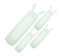 SECFOU 4 Pezzi Custodia Protettiva in Silicone Trasparente Telecomando Tv con Orecchie a, Antipolvere e Resistente per Casa e Ufficio