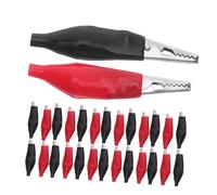 SECFOU 48 Pezzi Clip Coccodrillo Elettriche Isolate con Ganasce a Molla in Ferro e Pvc per Test Sicuri e Riparazioni Auto con Colore Assortito