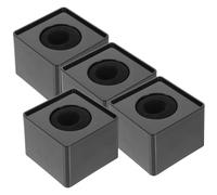 SECFOU 4pezzi Microfono Logo Cubo Stazioni Bandiera Wireless Supporto Versatile per Interviste Discorsi e Performance Design Ergonomico Antistanchezza Compatibile con Vari Microfoni