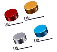 SECFOU 4sets Coperchi Per Pedali Elettrici Lega Di Alluminio Blu Oro Rosso Vino Argento Protezione Completa e Durevole Per Pedali Con Viti e Maniglia Inclusi