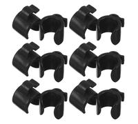 SECFOU 50 Pezzi Clip per Cavo del Treppiede Microfono in Plastica Nera 20mm - Supporto per Asta Microfonica Aggancio Rapido per Studio, Conferenze e Uso Professionale