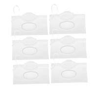 SECFOU 6 Pezzi Porta Salviette Eva Alimentare Umidificate Design a Coperchio Ribaltabile Maniglia Rinforzata Struttura Rettangolare Ragazzo Ragazza per Momenti di