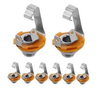 SECFOU 8pezzi Presa Audio Mono Femmina Per Montaggio Pannello Connettore Per Microfono e Chitarra Facile Installazione e Compatibilità Multi-dispositivo