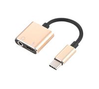 SECFOU Adattatore USB C Jack per Audio e Ricarica Compatibile Cavo Tpe con Rivestimento in Alluminio Chip Intelligente per Segnale Audio Stabile