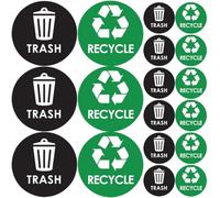 SECFOU Adesivi per Raccolta Differenziata per Pattumiera in Pvc Autoadesivi, Set da 1 Etichette Colorate per Uso Quotidiano e Riciclo Corretto dei Rifiuti