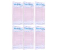 SECFOU Blocchi Note per Camerieri 6 Pezzi Rosso, Blocco Ordini Ristorante 50 Fogli Ciascuno, Accessori per Ristorazione per Gestione Ordini e Conti Ospiti in Sala