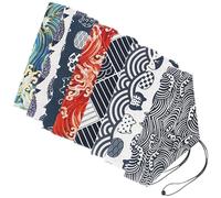 SECFOU Borsa Porta Oggetti in Lino Stile Giapponese 8 Pezzi, Buste Portaposate per Accessori da Viaggio, Facile da Trasportare, per Decorazioni Tavola da Cena