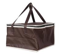 SECFOU Borsa Termica Porta Alimenti Caldi e Freddi 35x35x22 Cm, Borsa della Spesa Isolata in Non Tessuto, Resistente e Pieghevole per Picnic, Ristoranti e Consegne Alimentari