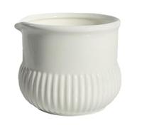 SECFOU Brocca per Panna in Ceramica Bianca 200 Ml, Contenitore per Salsa e Zucchero, Brocca Versatore per Latte da Caffè Stile Giapponese, per Uso Domestico e Ristorazione