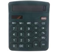 SECFOU Calcolatrice da Tavolo Solare Semplice Verde Scuro Piccola Calcolatrice da Ufficio per Scrivania per Studenti e Uso Quotidiano Leggera e Compatta