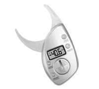 SECFOU Calibro per Grasso Corporeo Argento, Misuratore e Leggero in Abs Batteria Inclusa, Strumento Portatile per Misurare Grasso a Palestra